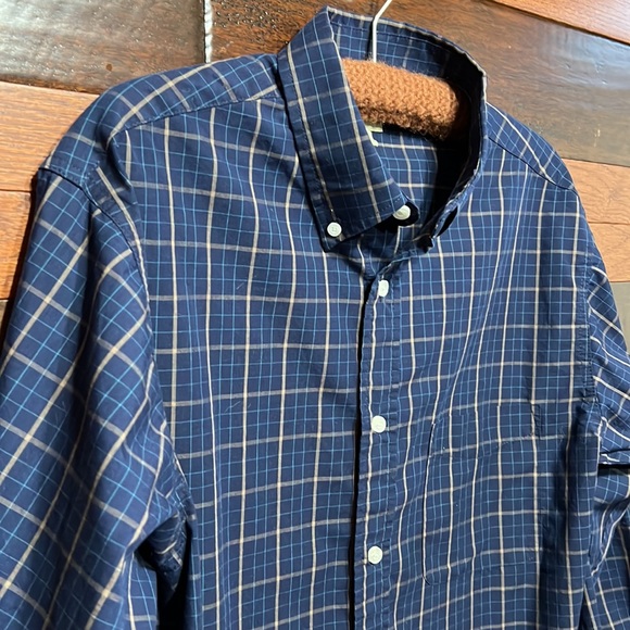 Hagger Clothing Collared Long Sleeve Navy Blue Causal Button Down Shirt - Picture 5 of 9